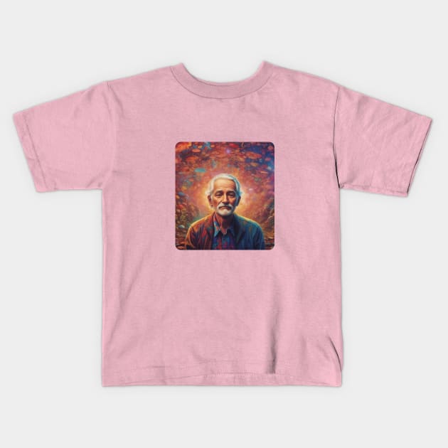 Old man Kids T-Shirt by ThreadMasters Atelier